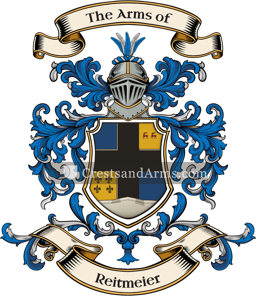 The Reitmeier coat of arms, drawn from the recorded blazon