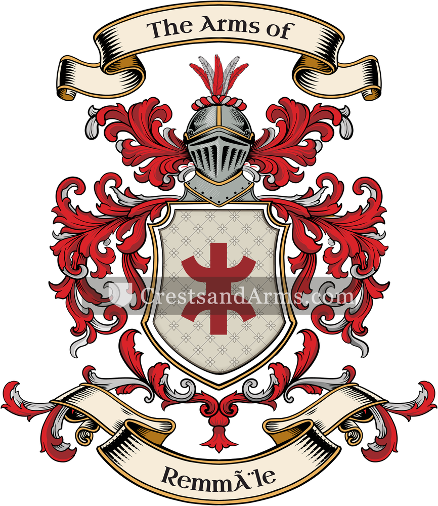 The Remmèle coat of arms, drawn from the recorded blazon