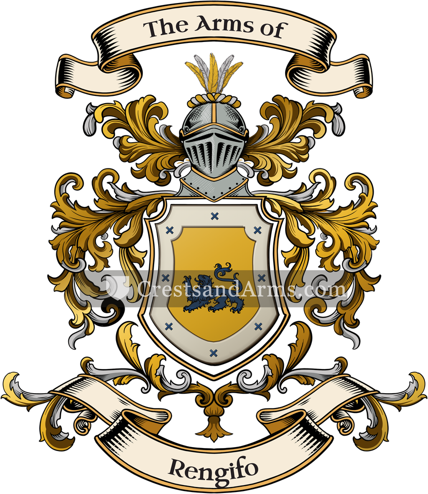 The Rengifo coat of arms, drawn from the recorded blazon