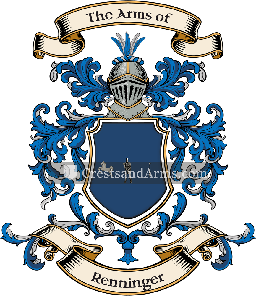 The Renninger coat of arms, drawn from the recorded blazon