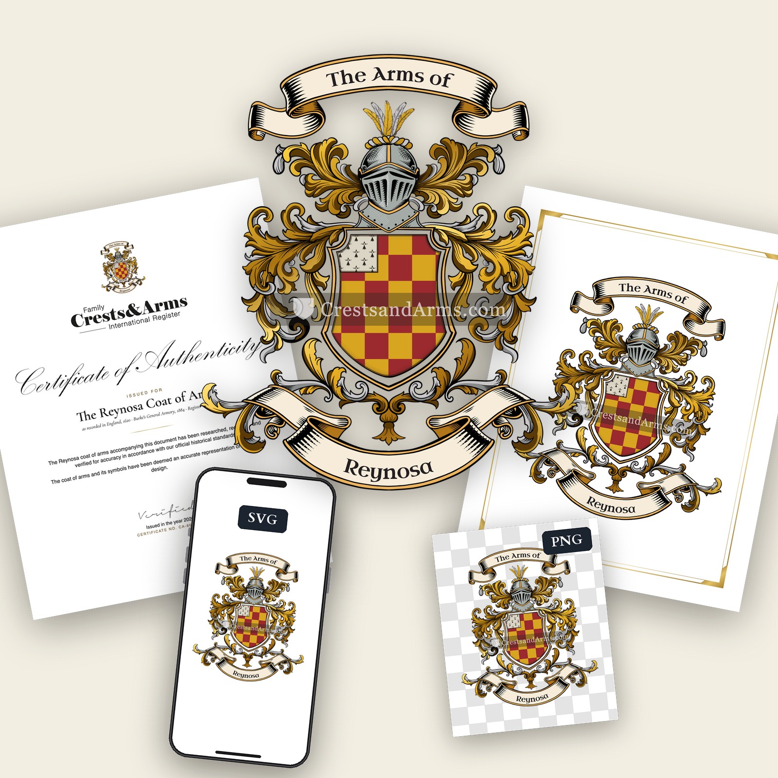 The Reynosa arms on the coat of arms — digital pack