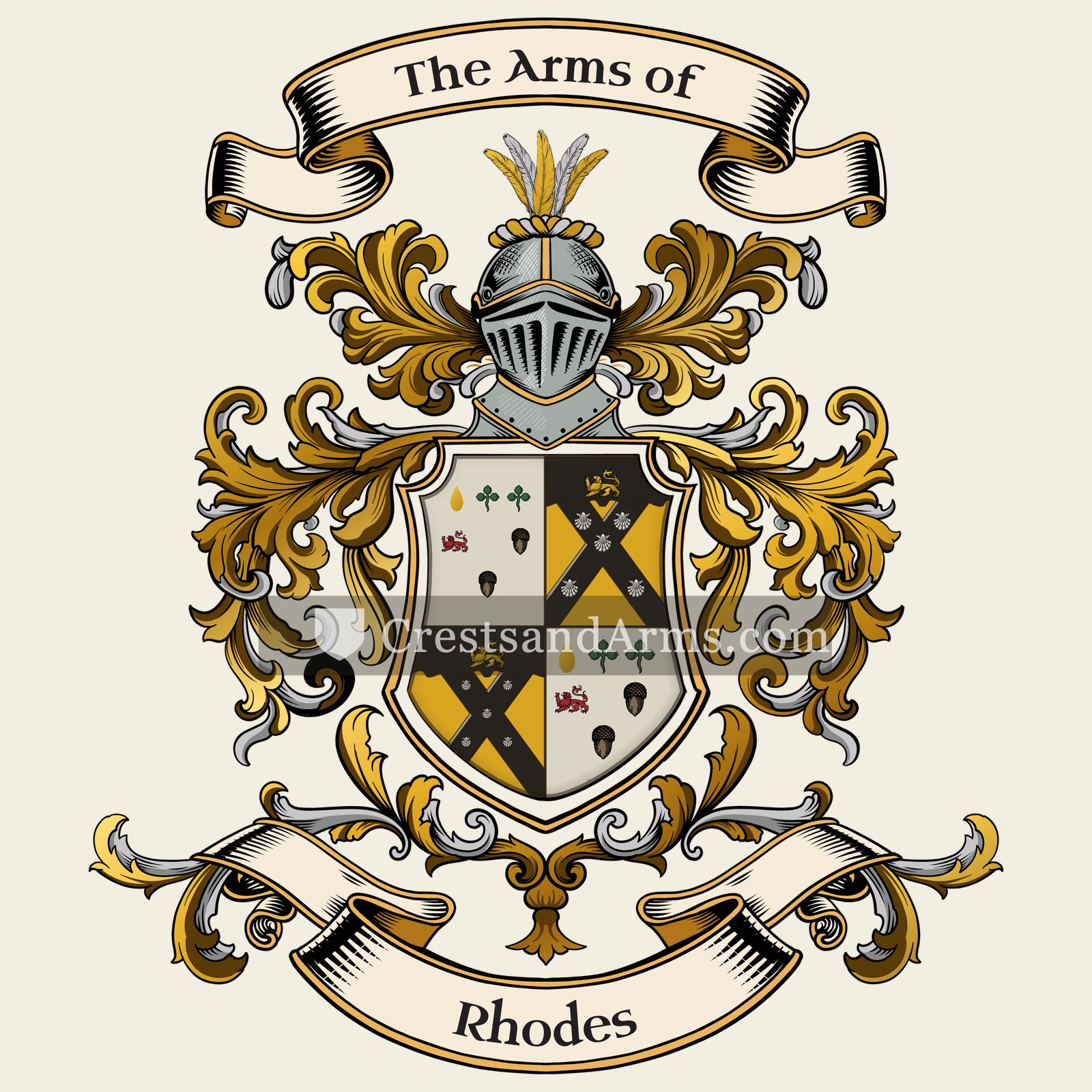 The Rhodes coat of arms