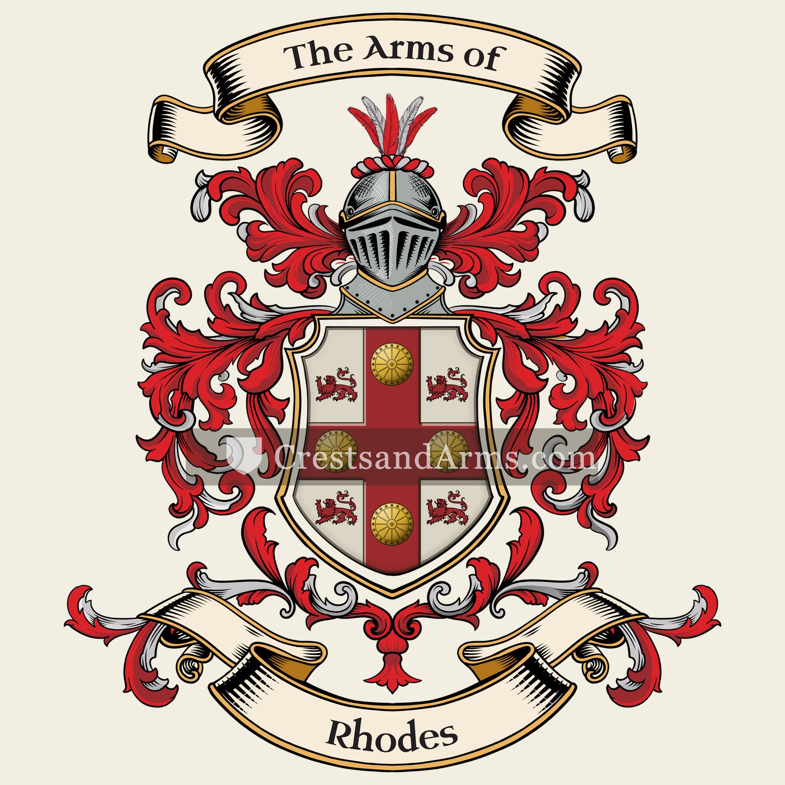 The Rhodes coat of arms