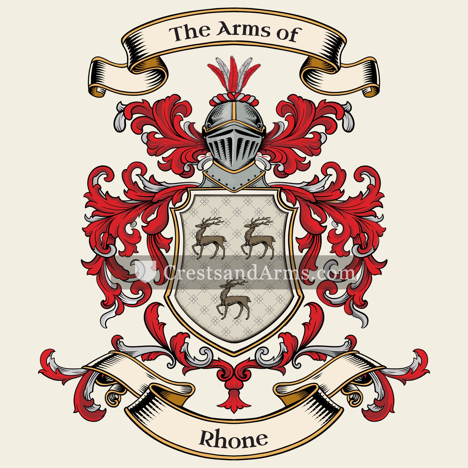 The Rhone coat of arms