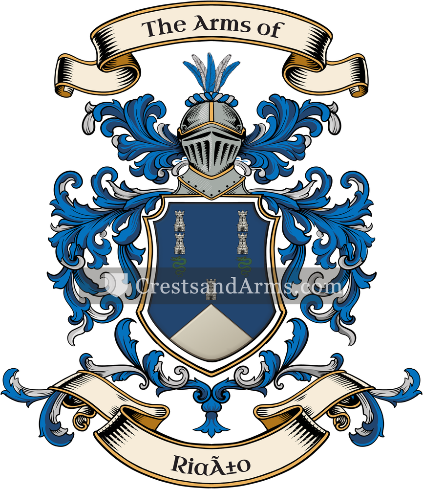 The Riaño coat of arms, drawn from the recorded blazon