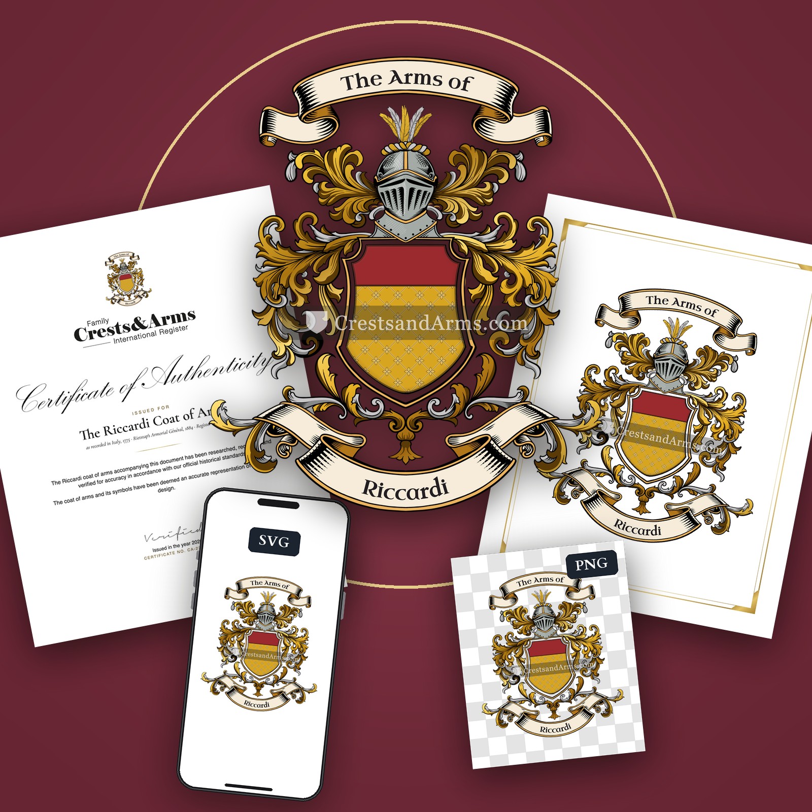 The Riccardi arms on the coat of arms — digital pack