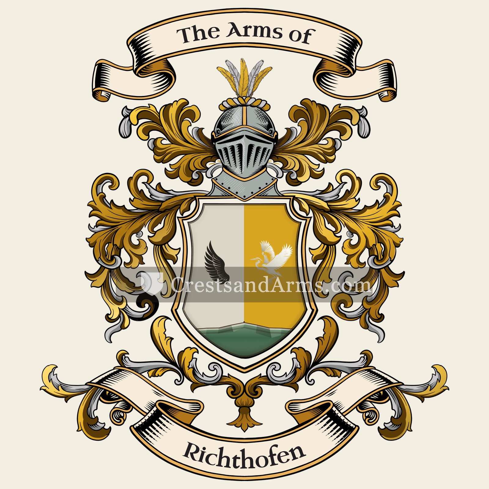 The Richthofen coat of arms, drawn from the recorded blazon