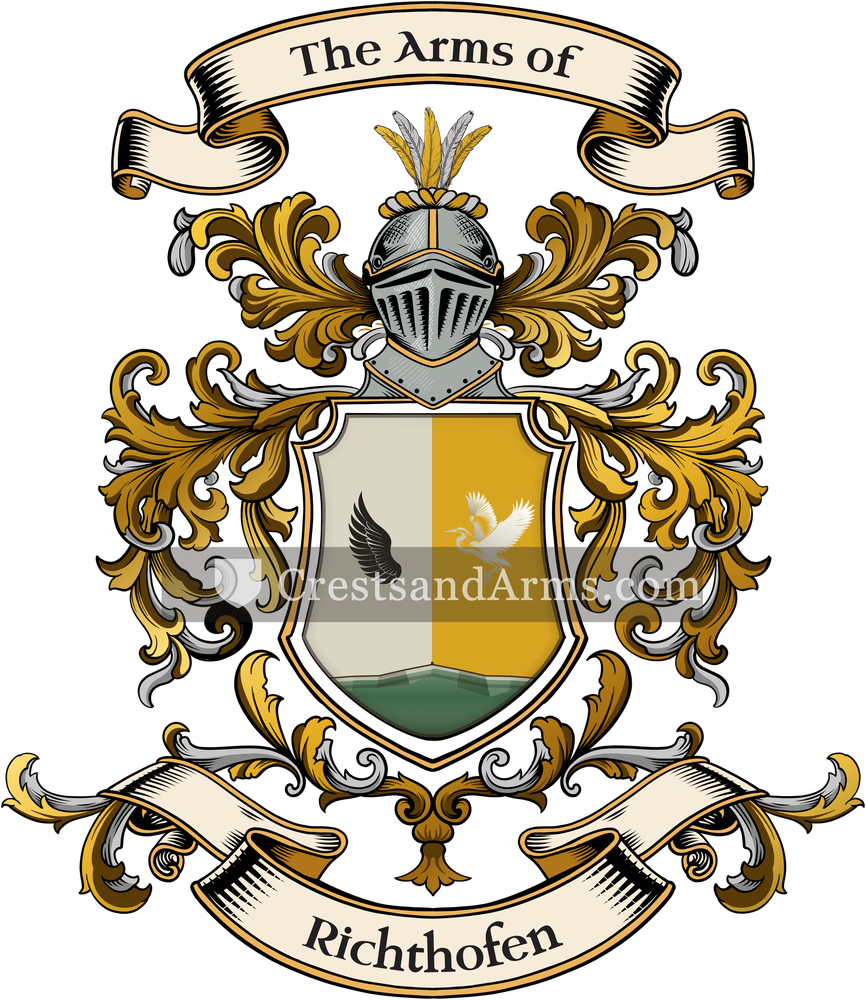 The Richthofen coat of arms, drawn from the recorded blazon