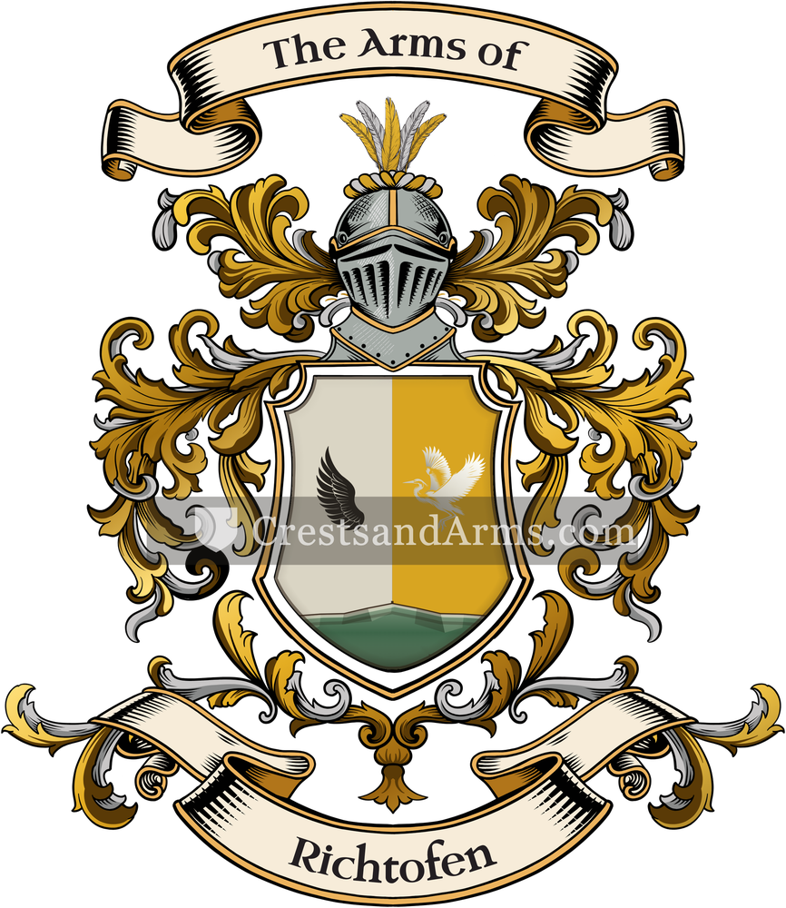 The Richtofen coat of arms, drawn from the recorded blazon