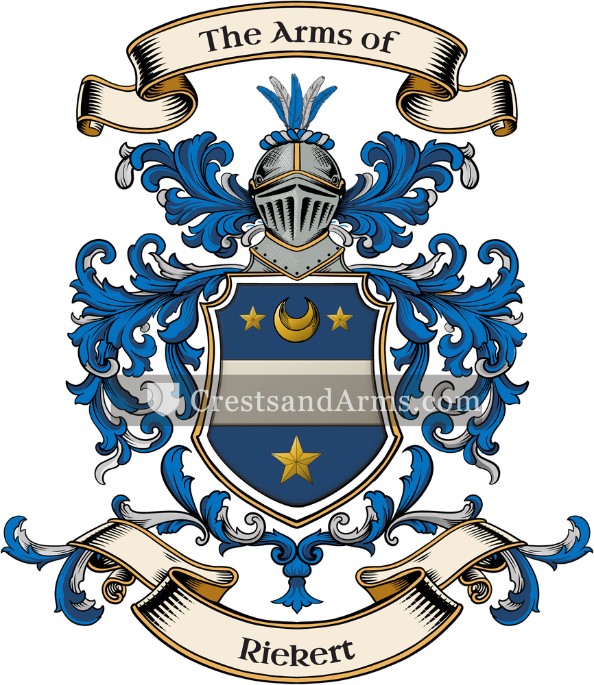 The Riekert coat of arms, drawn from the recorded blazon