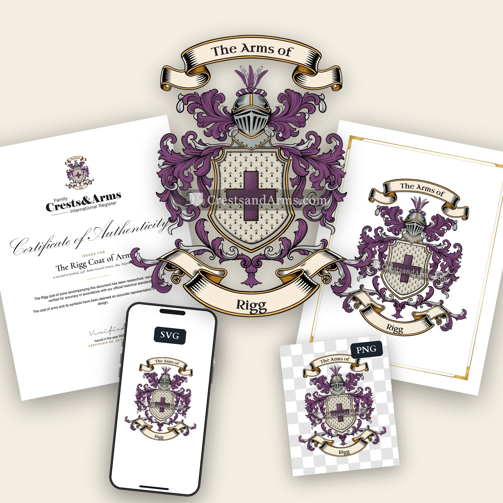 The Rigg coat of arms