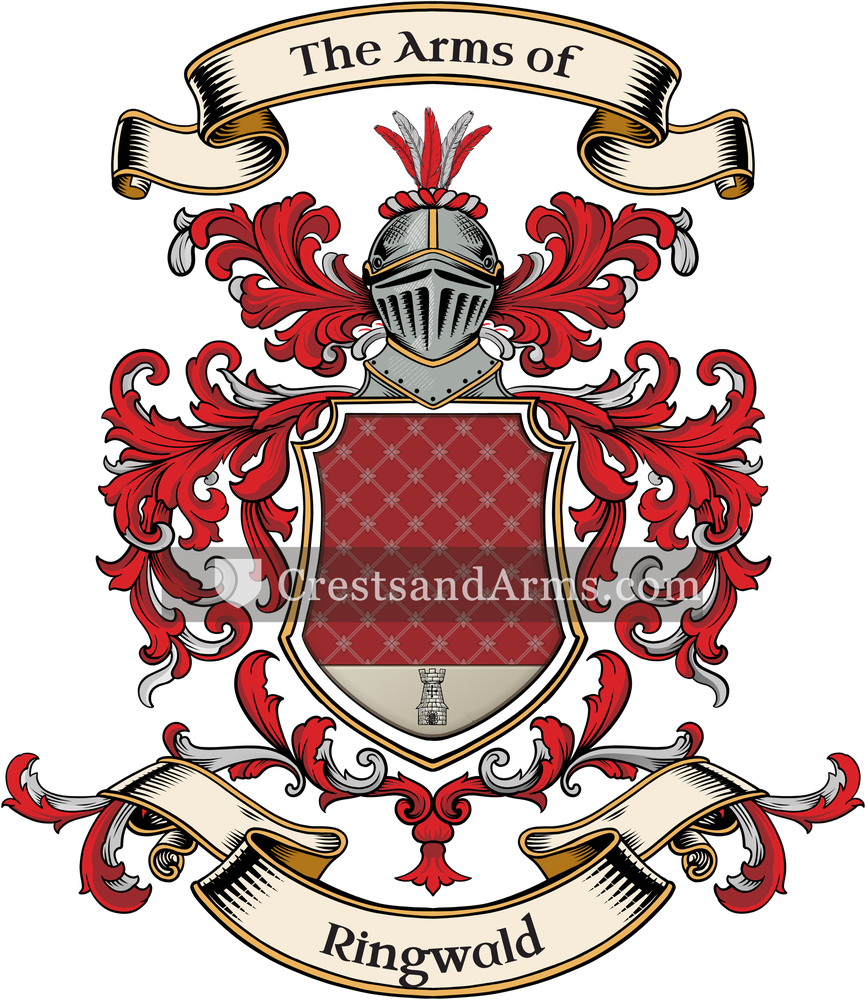 The Ringwald coat of arms, drawn from the recorded blazon