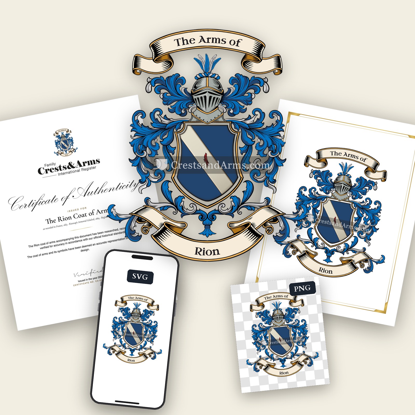 The Rion arms on the coat of arms — digital pack