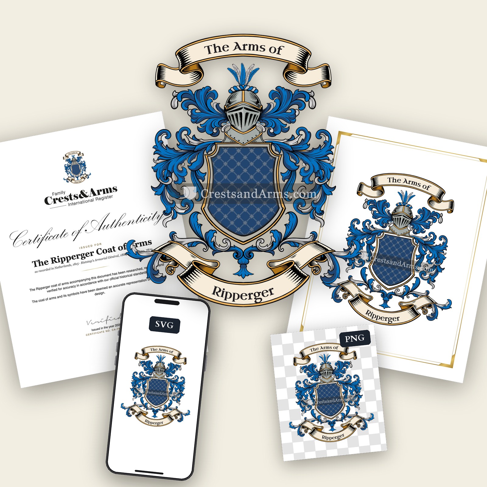 The Ripperger arms on the coat of arms — digital pack
