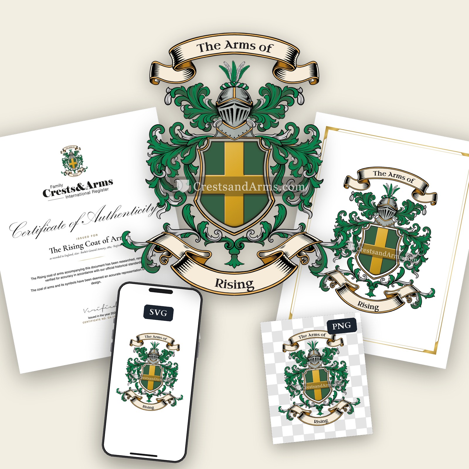 The Rising arms on the coat of arms — digital pack