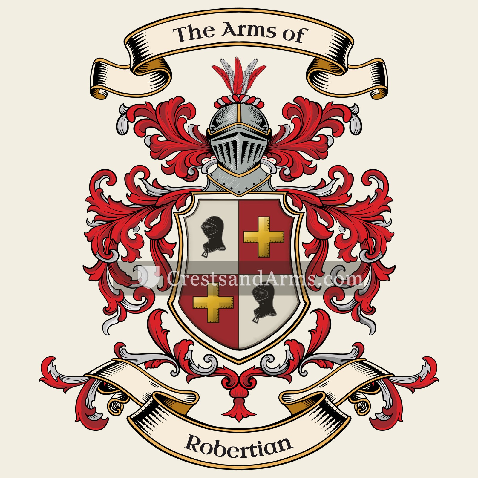 The Robertian coat of arms, drawn from the recorded blazon