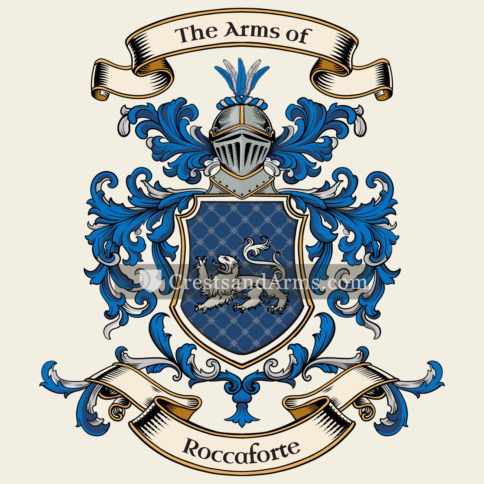 The Roccaforte coat of arms, drawn from the recorded blazon