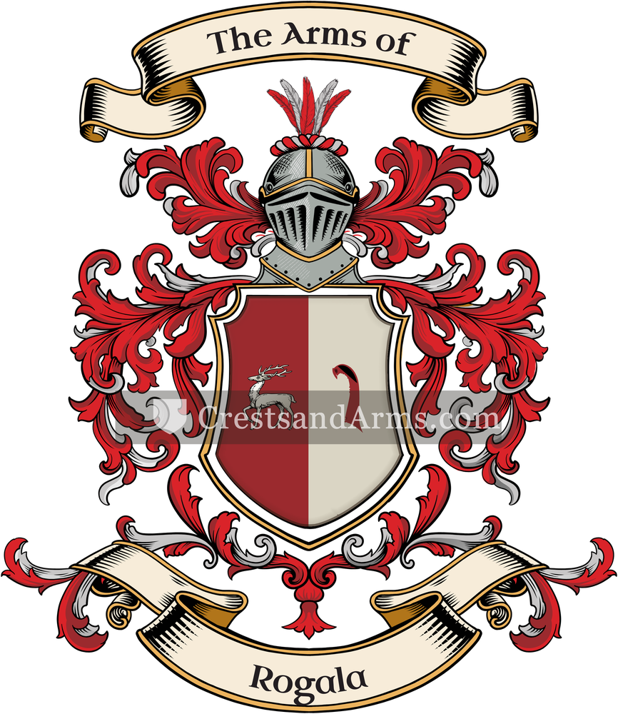 The Rogala coat of arms, drawn from the recorded blazon