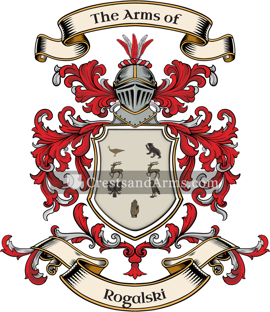 The Rogalski coat of arms, drawn from the recorded blazon