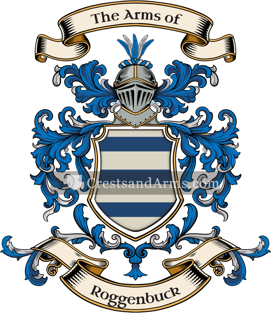 The Roggenbuck coat of arms, drawn from the recorded blazon