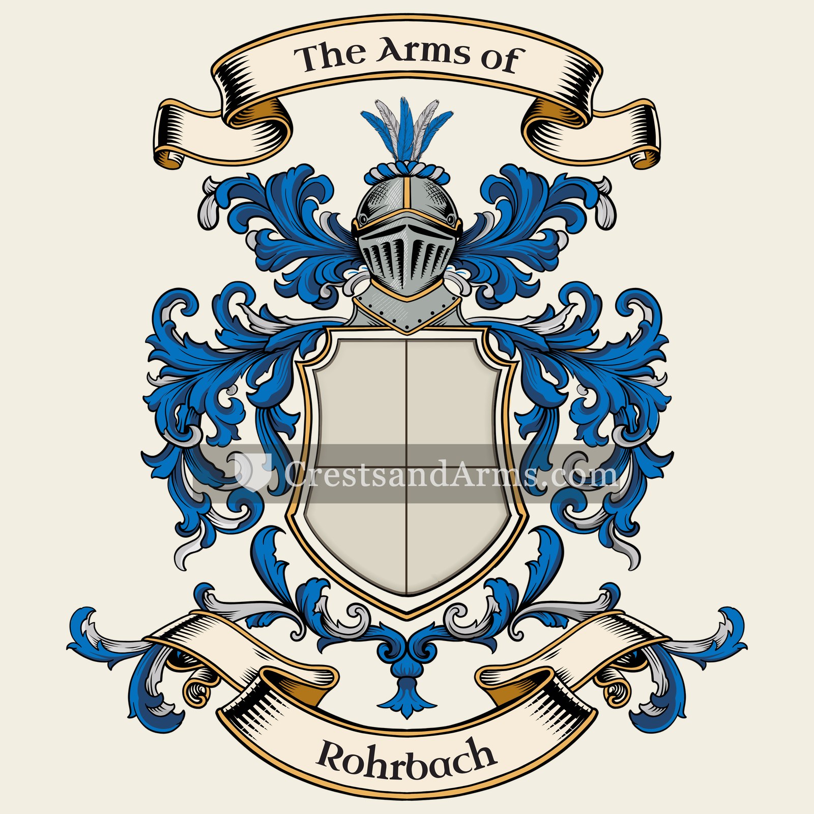 The Rohrbach coat of arms, drawn from the recorded blazon