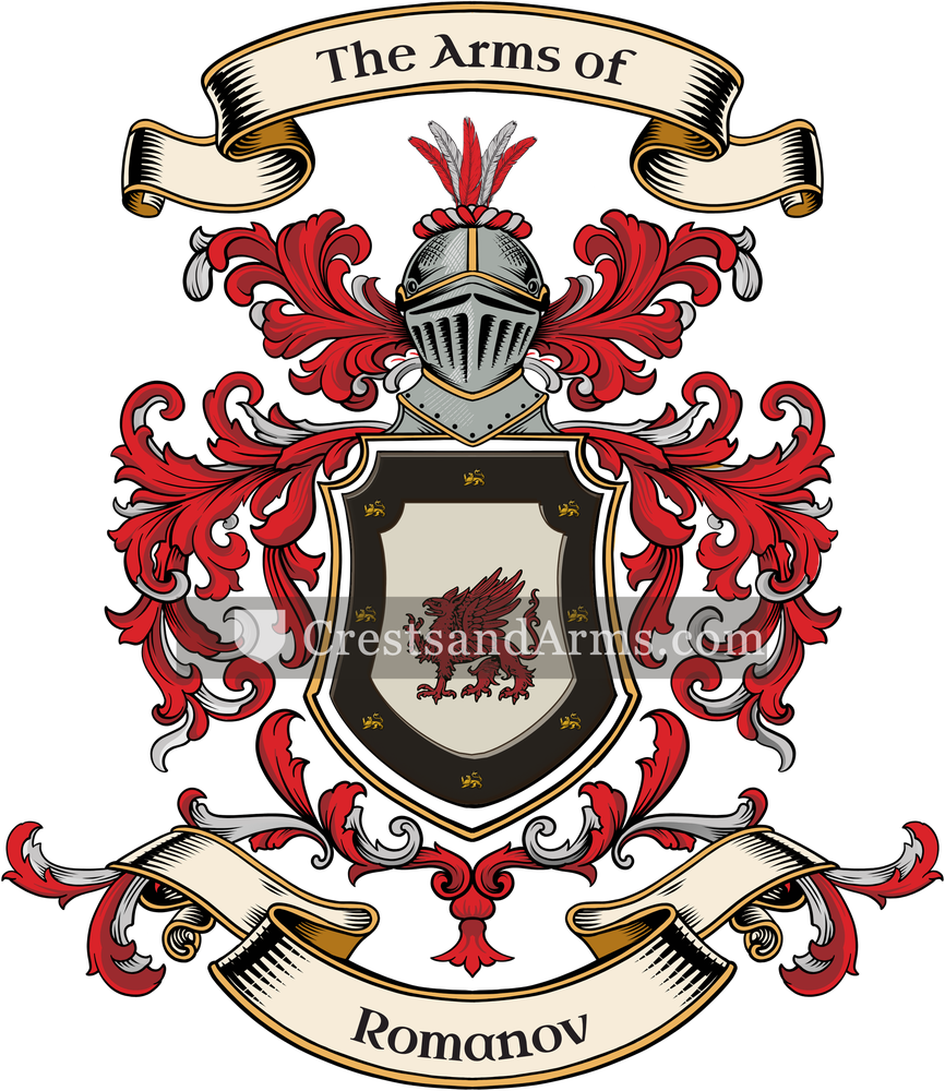 The Romanov coat of arms, drawn from the recorded blazon