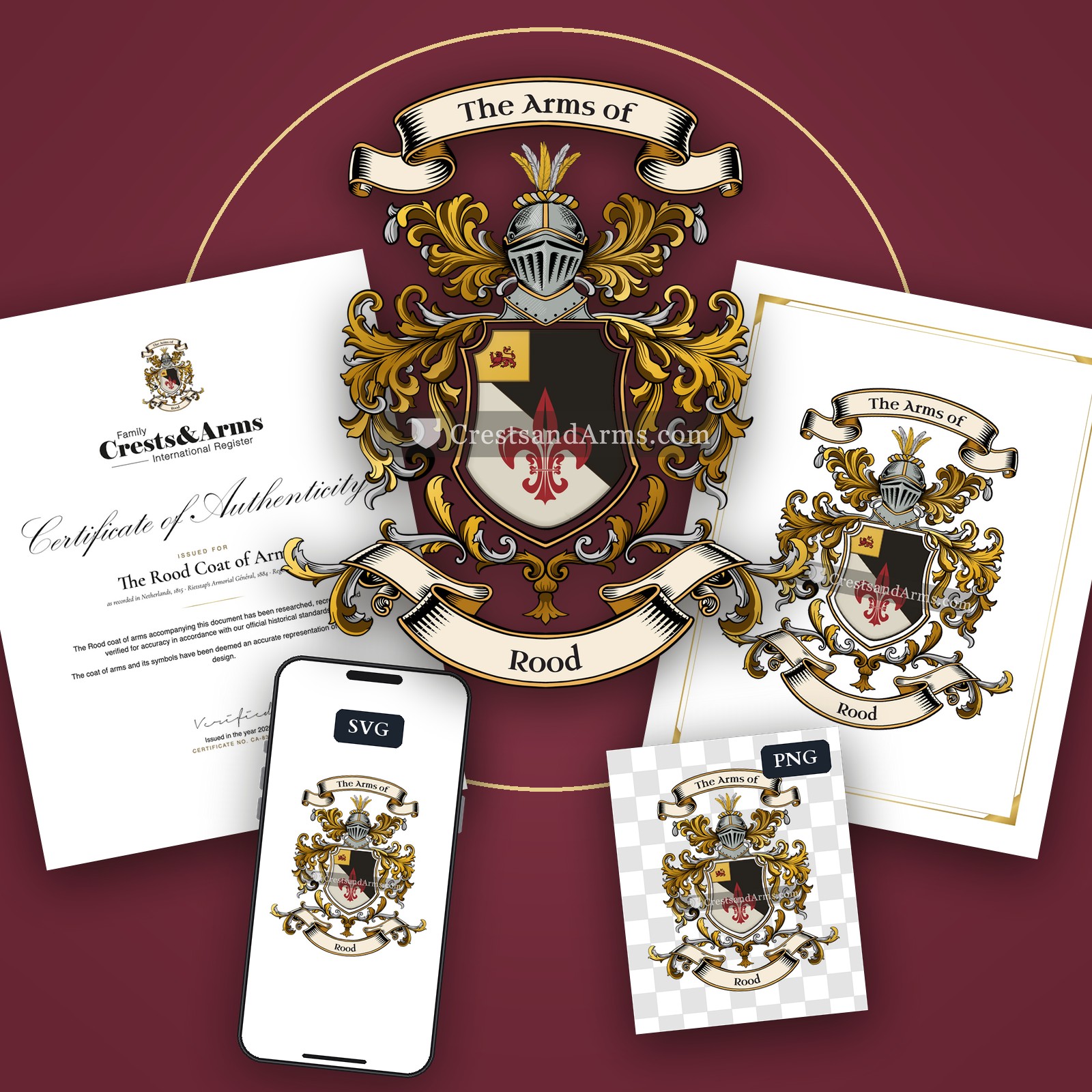 The Rood arms on the coat of arms — digital pack