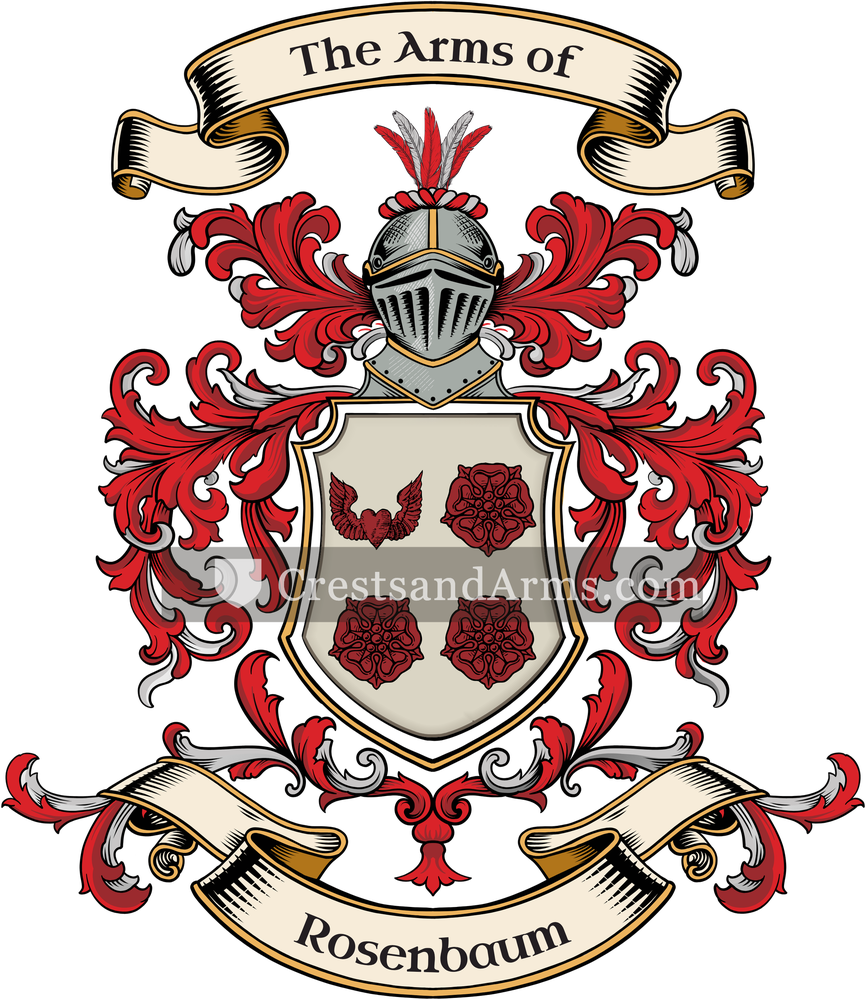 The Rosenbaum coat of arms, drawn from the recorded blazon