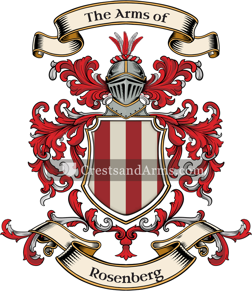 The Rosenberg coat of arms, drawn from the recorded blazon