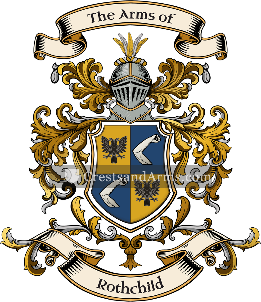 The Rothchild coat of arms, drawn from the recorded blazon