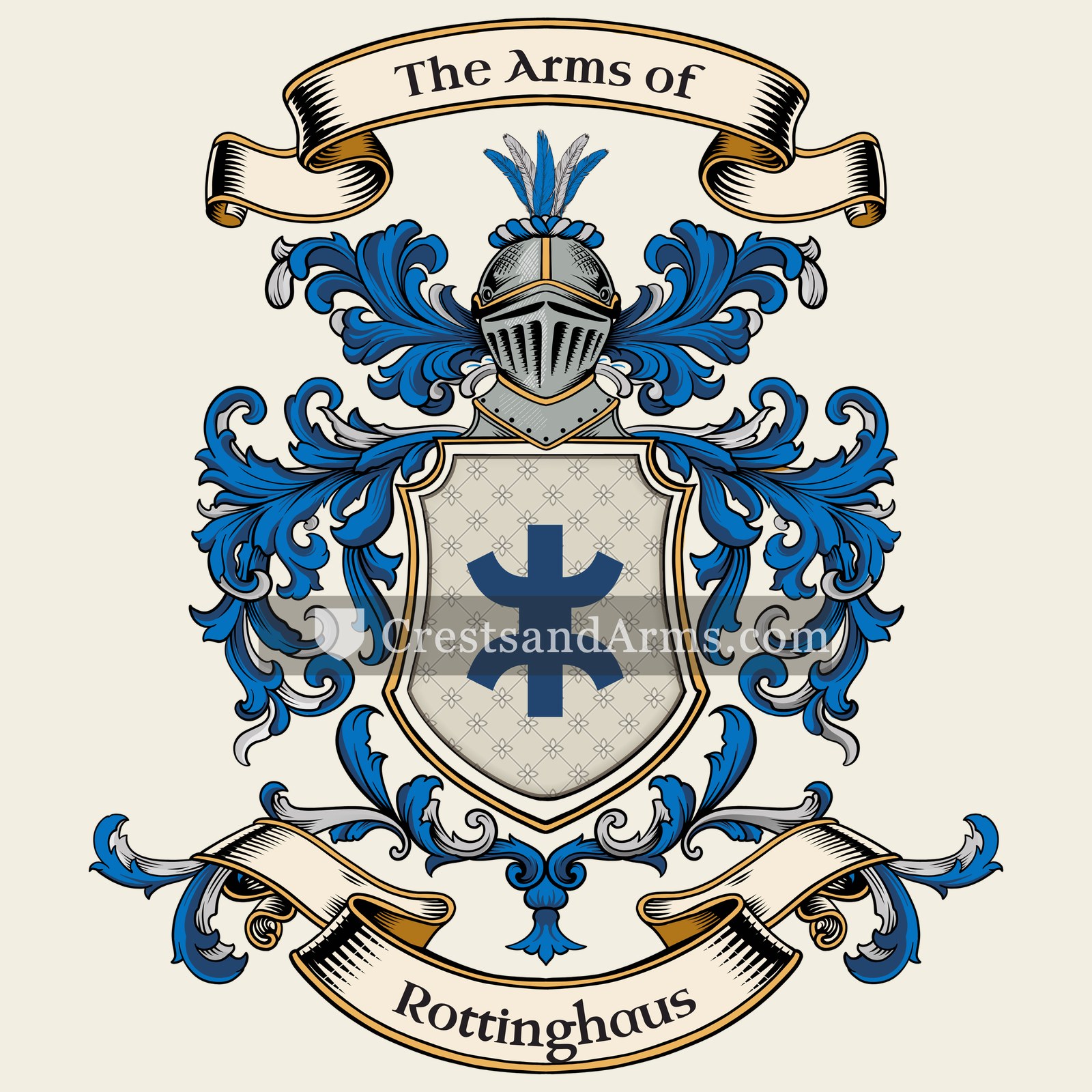 The Rottinghaus coat of arms, drawn from the recorded blazon