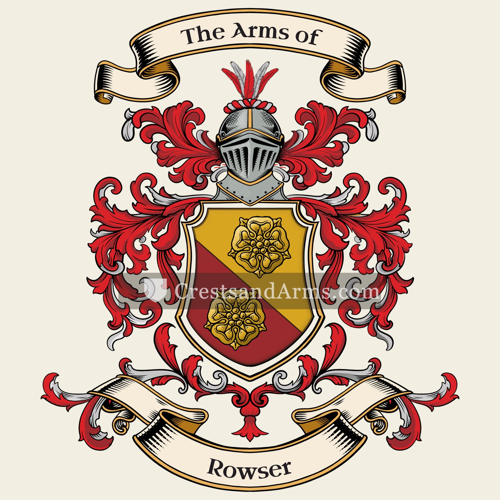 The Rowser coat of arms