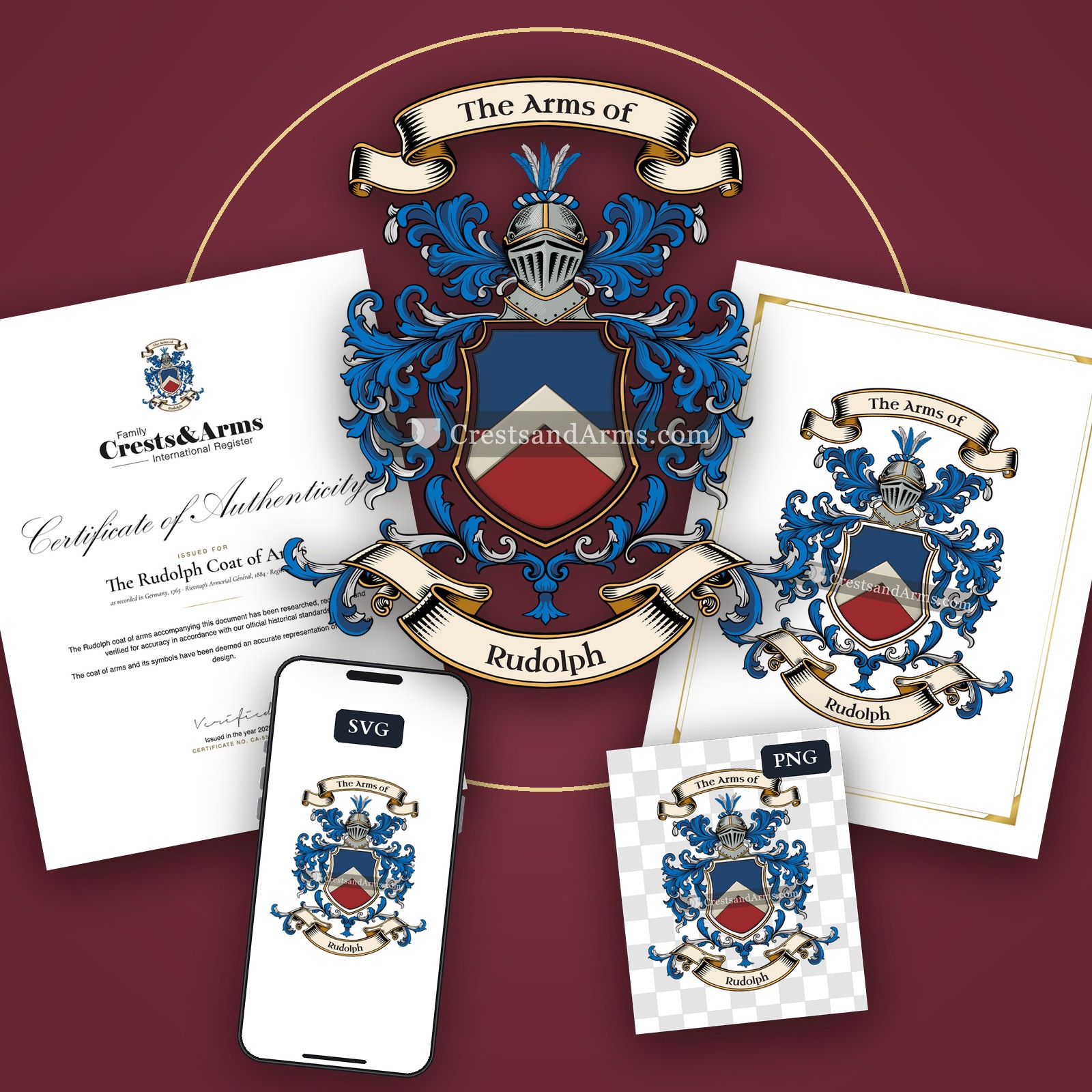 The Rudolph arms on the coat of arms — digital pack