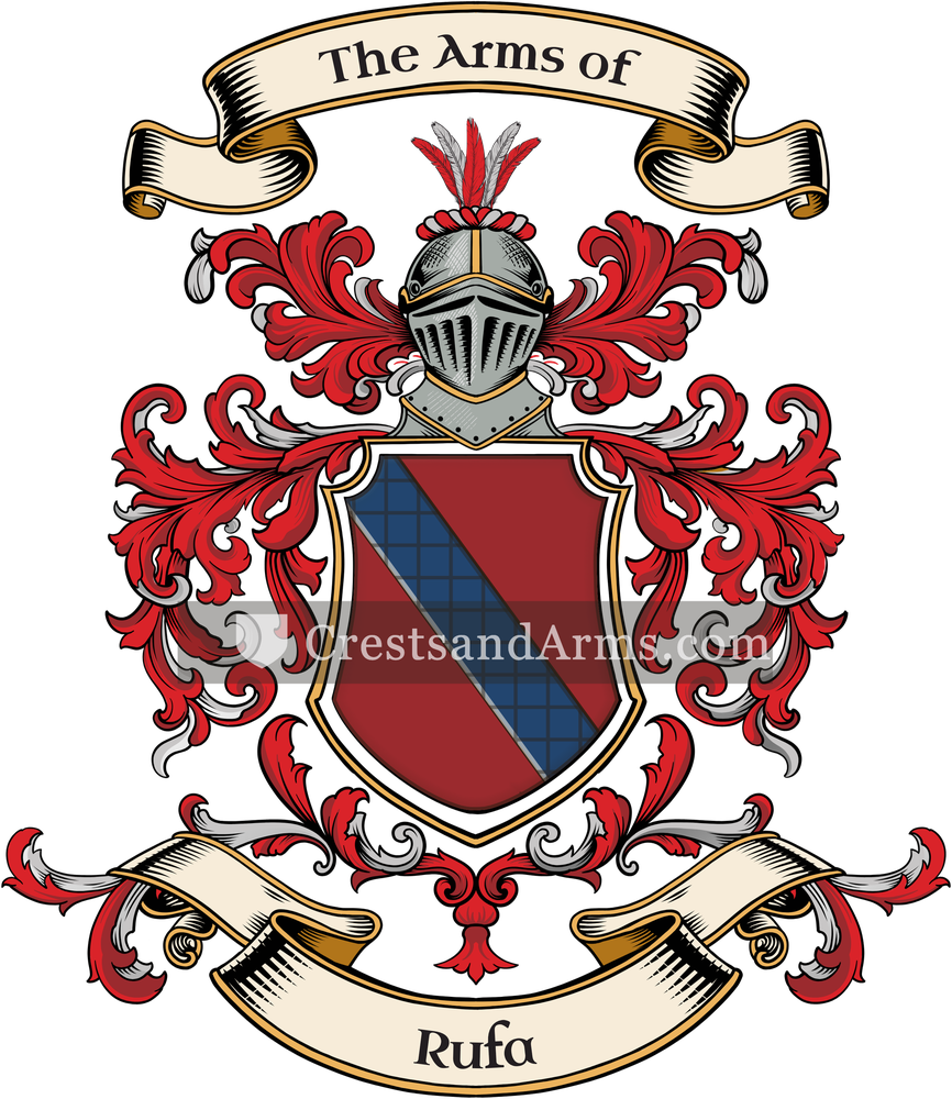The Rufa coat of arms, drawn from the recorded blazon