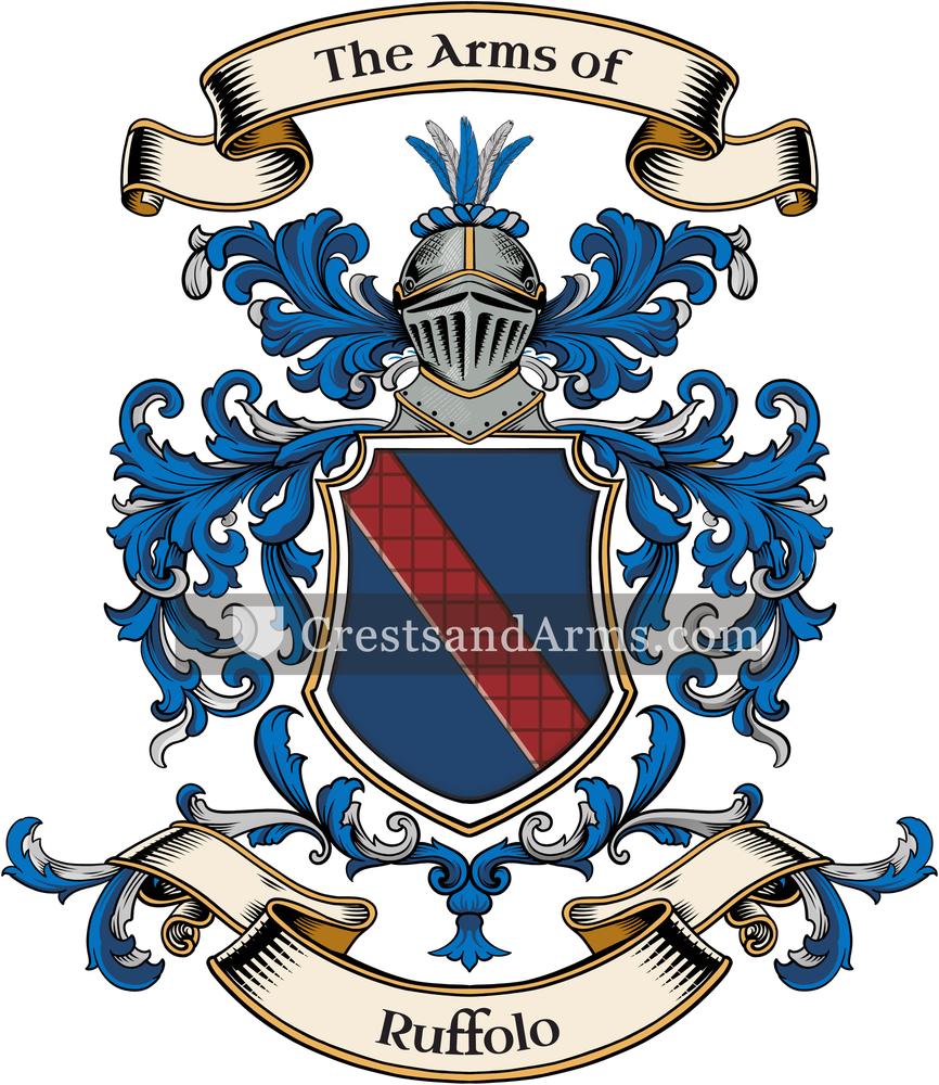 The Ruffolo coat of arms, drawn from the recorded blazon