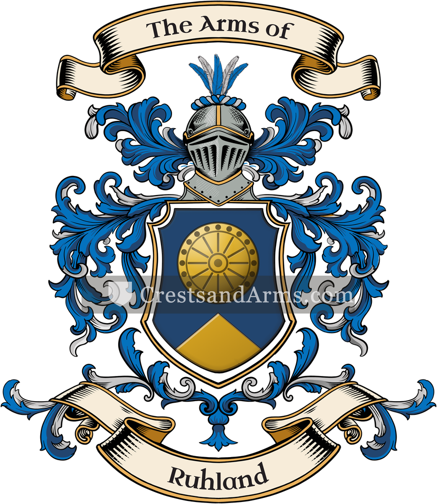The Ruhland coat of arms, drawn from the recorded blazon