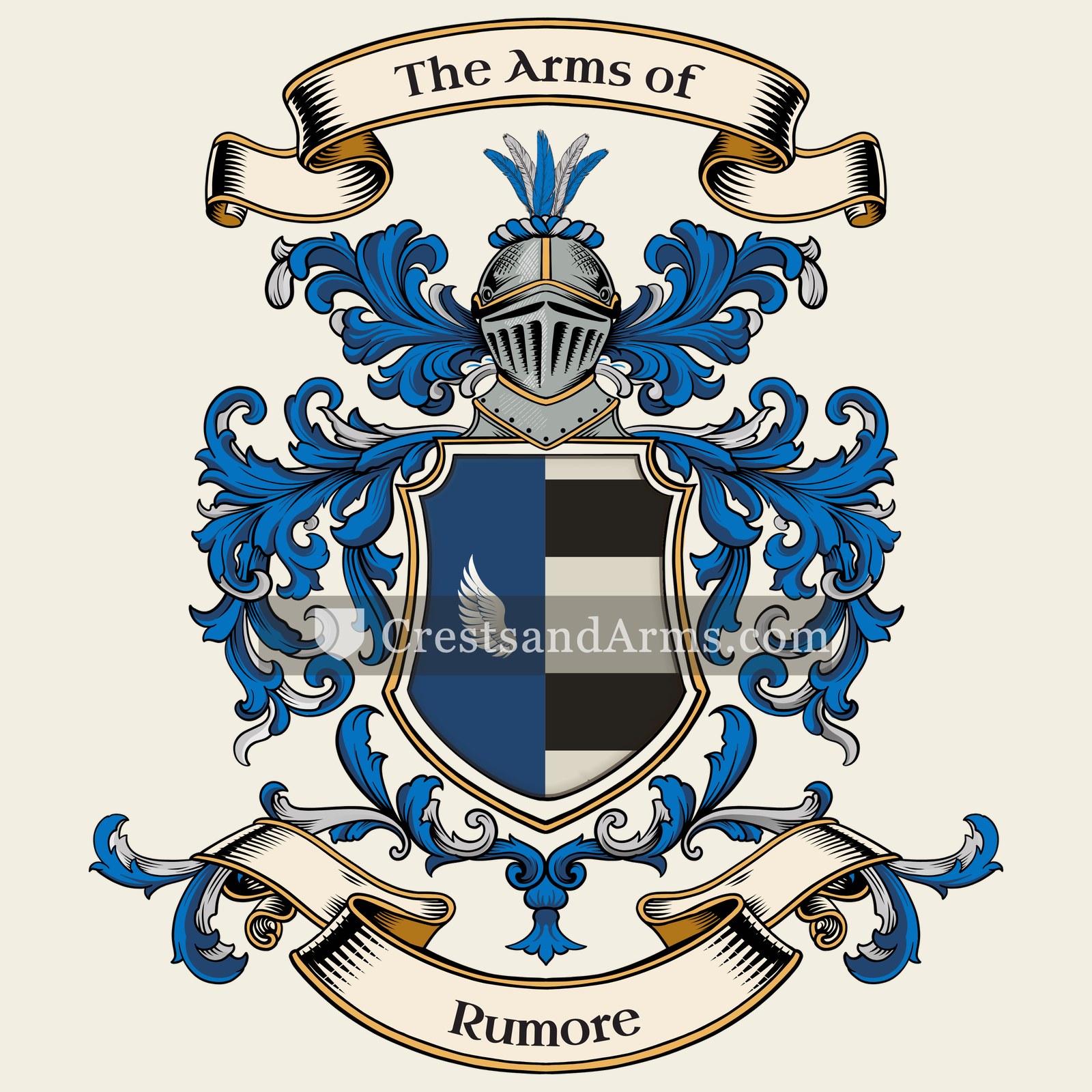 The Rumore coat of arms, drawn from the recorded blazon