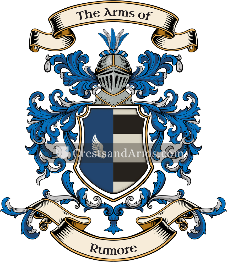 The Rumore coat of arms, drawn from the recorded blazon