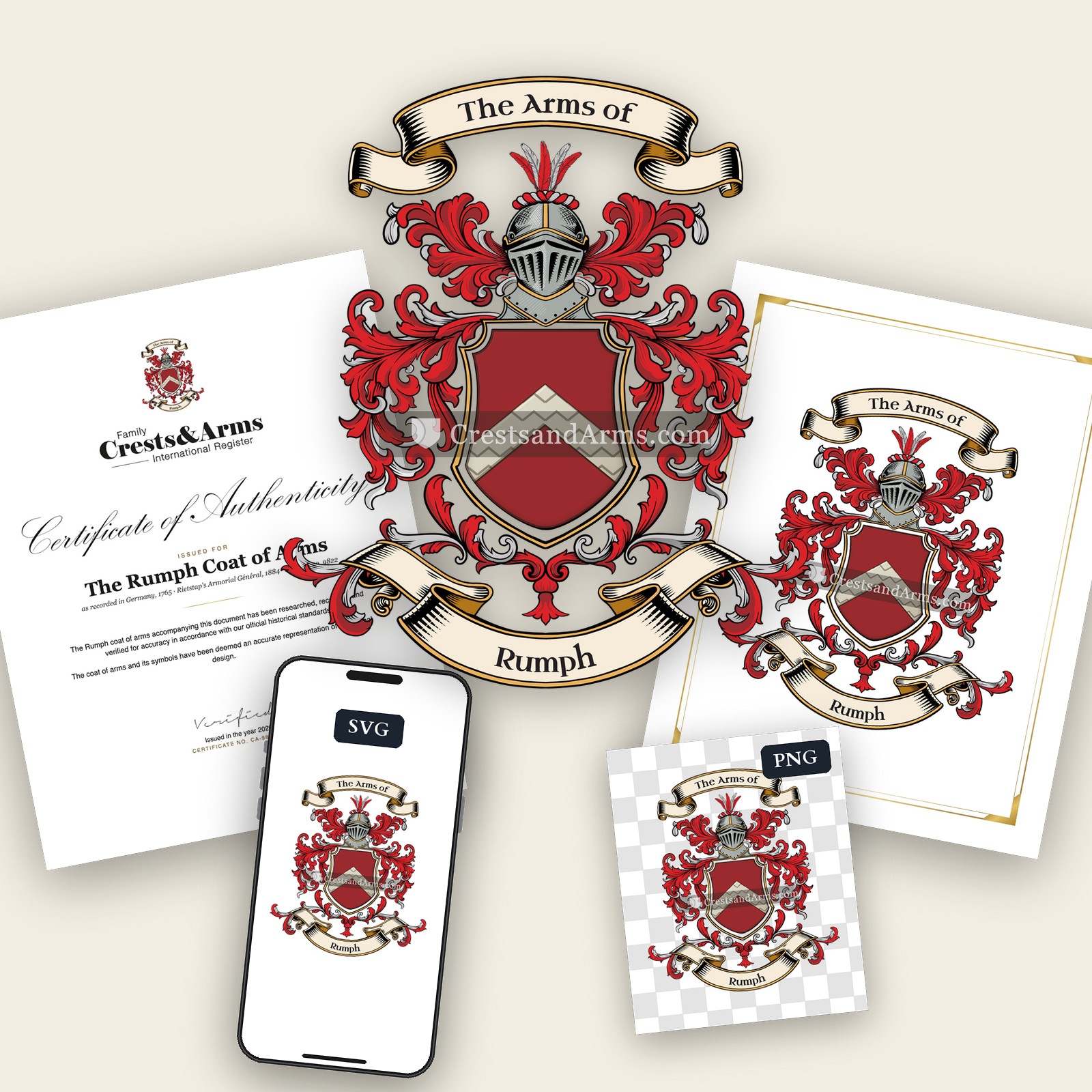 The Rumph arms on the coat of arms — digital pack