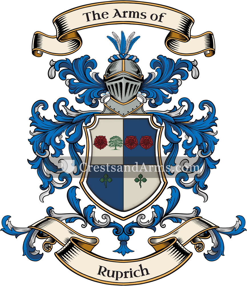 The Ruprich coat of arms, drawn from the recorded blazon