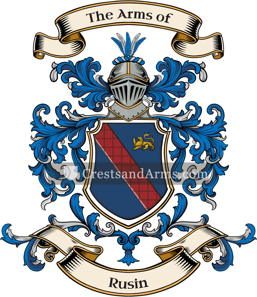 The Rusin coat of arms, drawn from the recorded blazon