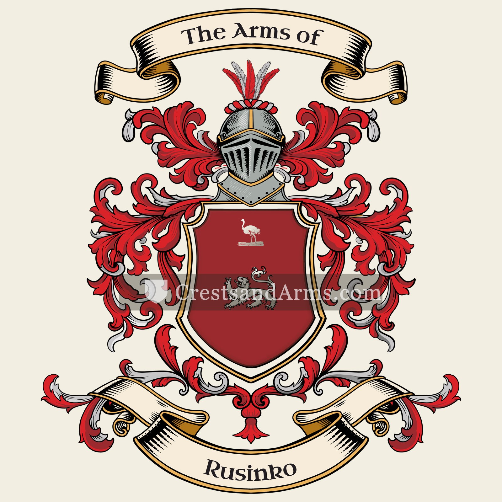 The Rusinko coat of arms, drawn from the recorded blazon