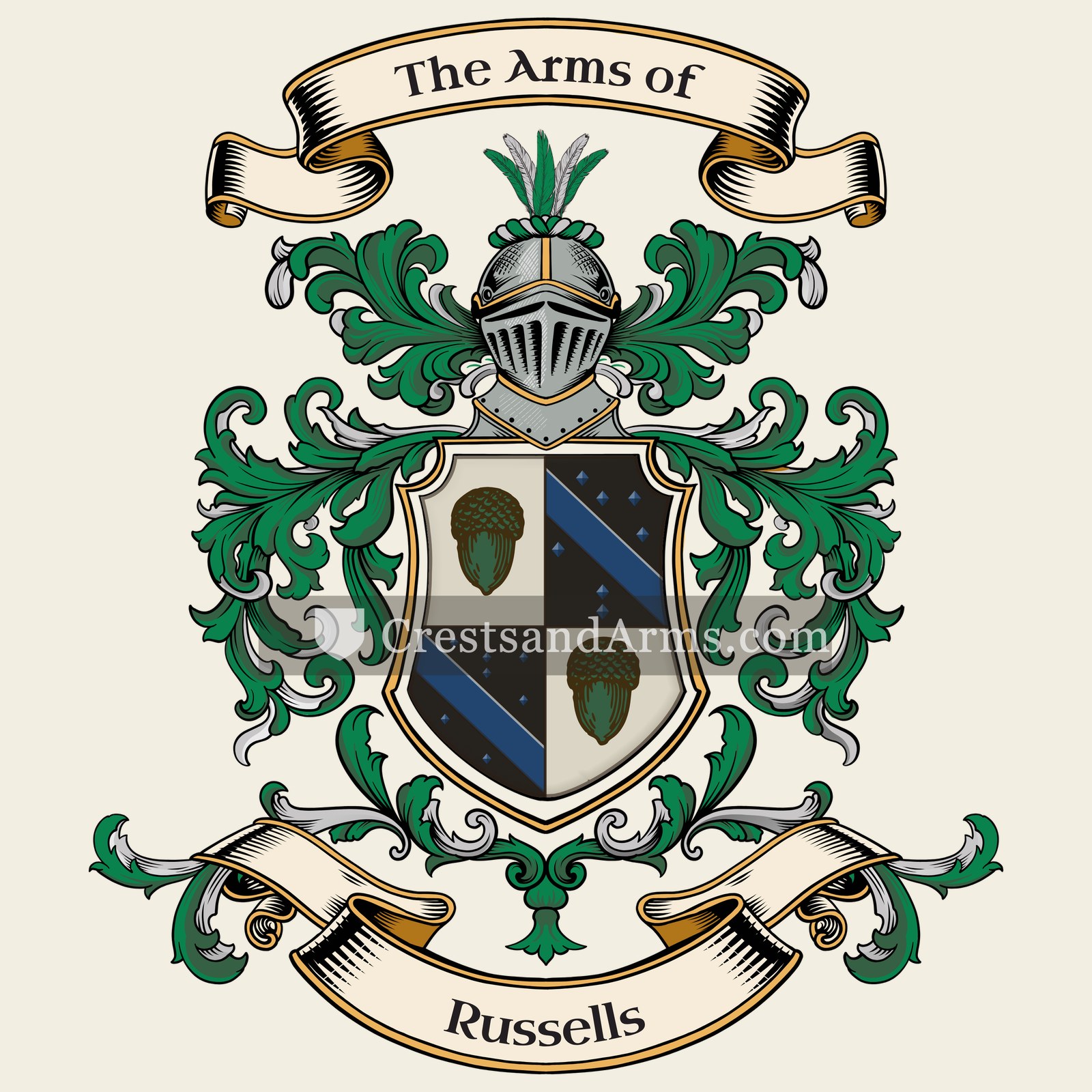 The Russells coat of arms