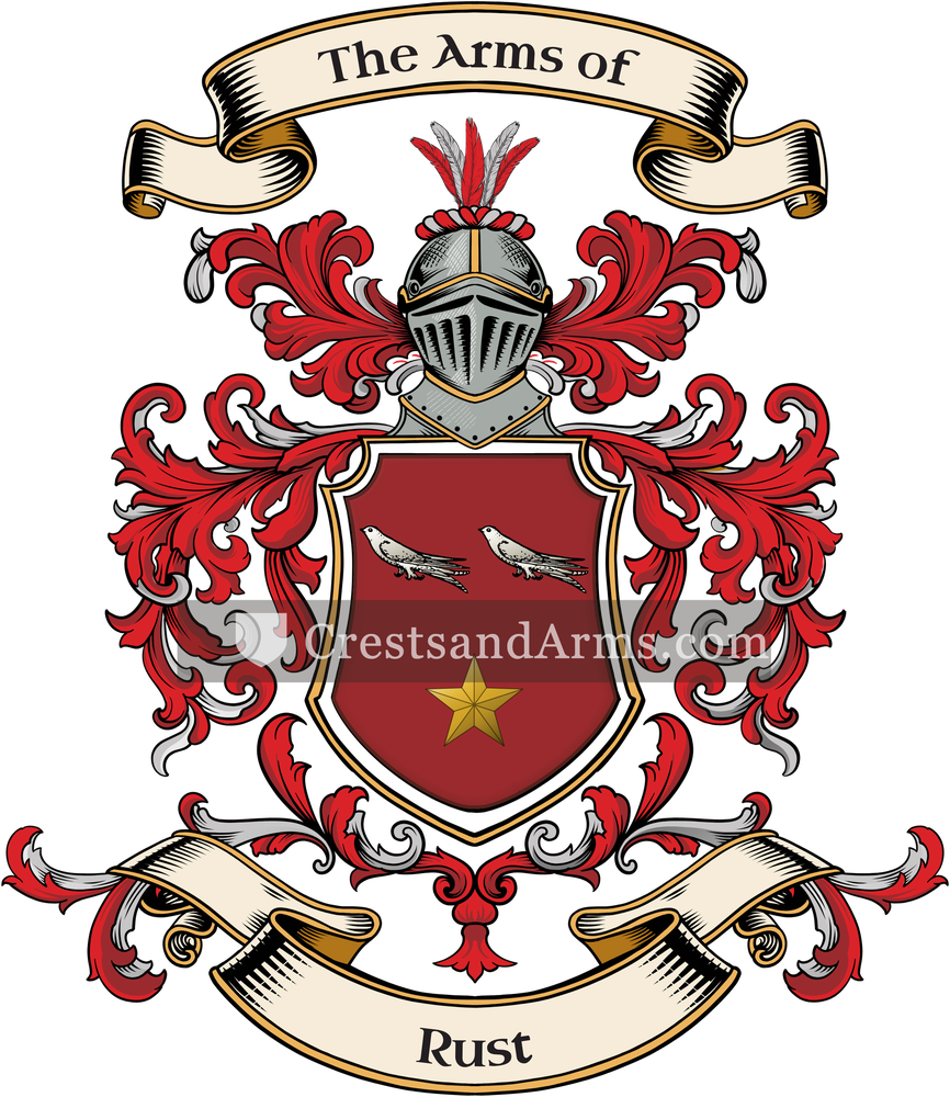 The Rust coat of arms, drawn from the recorded blazon