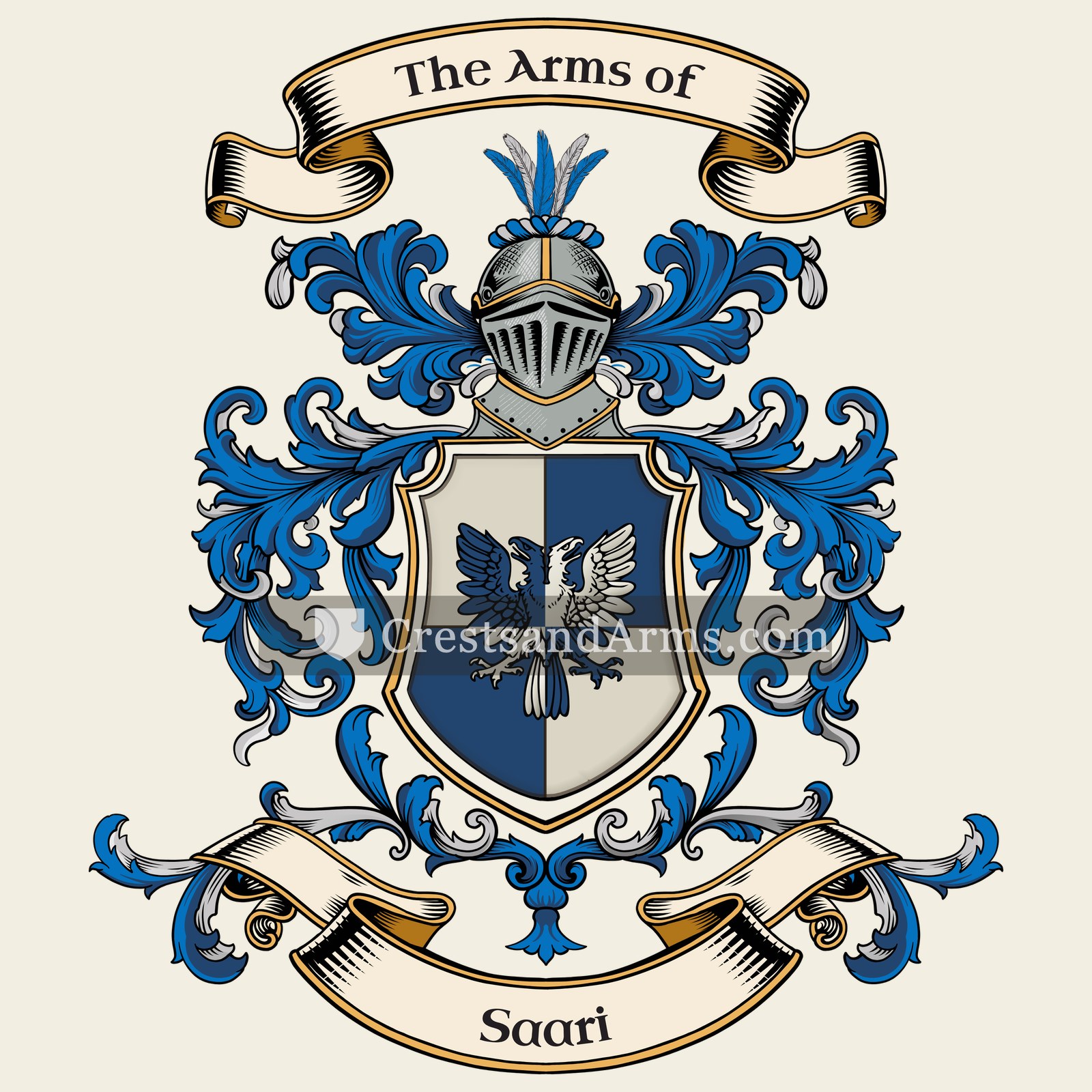 The Saari coat of arms, drawn from the recorded blazon
