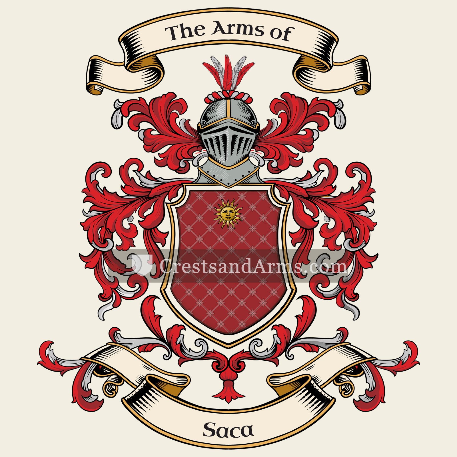 The Saca coat of arms