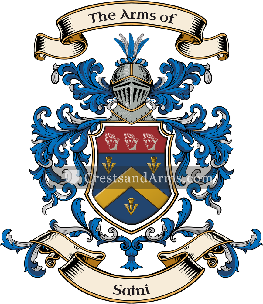 The Saini coat of arms, drawn from the recorded blazon