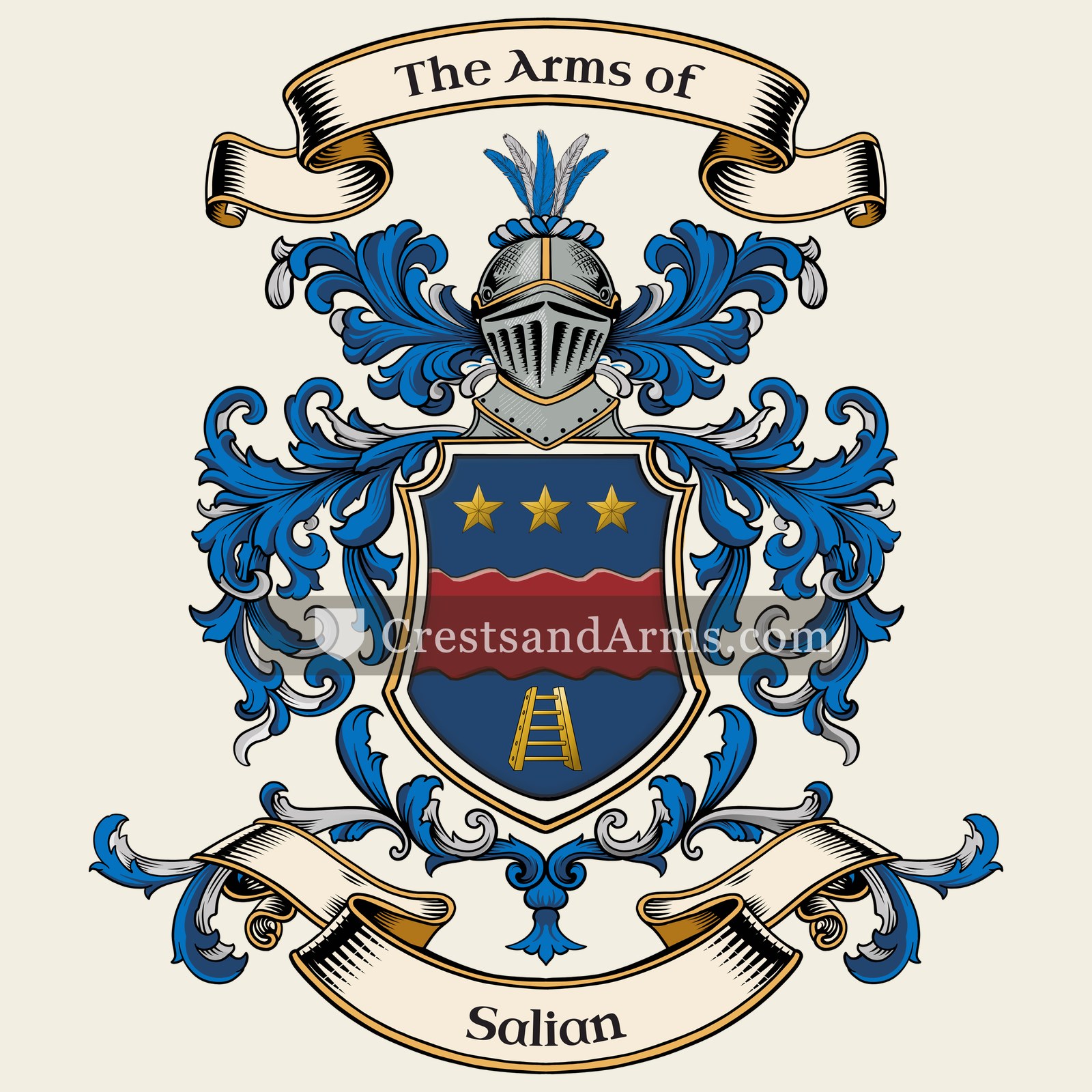 The Salian coat of arms, drawn from the recorded blazon