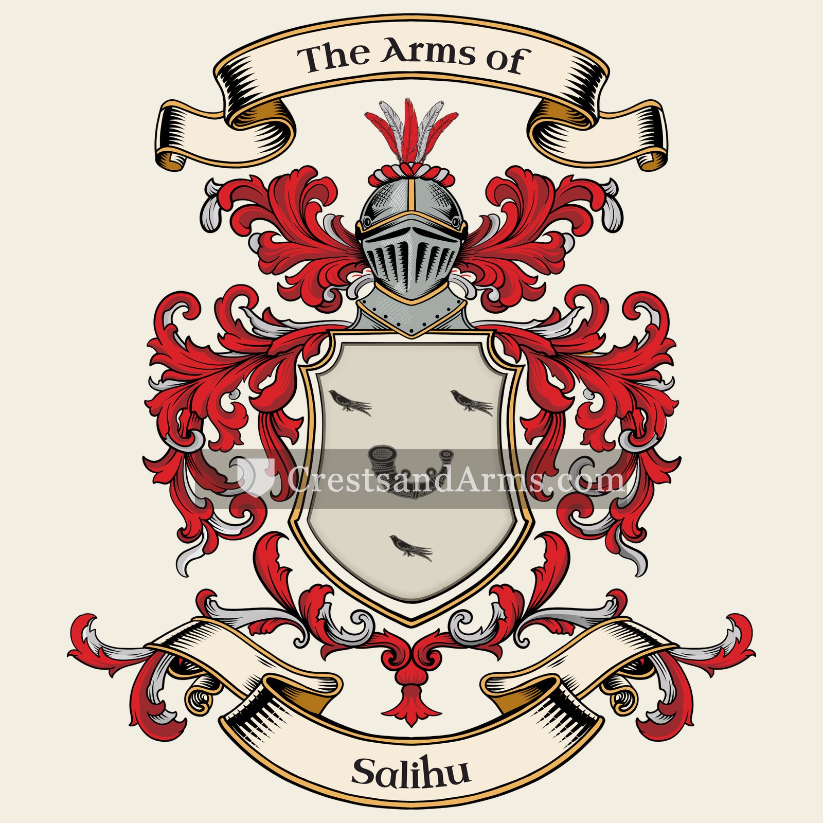 The Salihu coat of arms, drawn from the recorded blazon