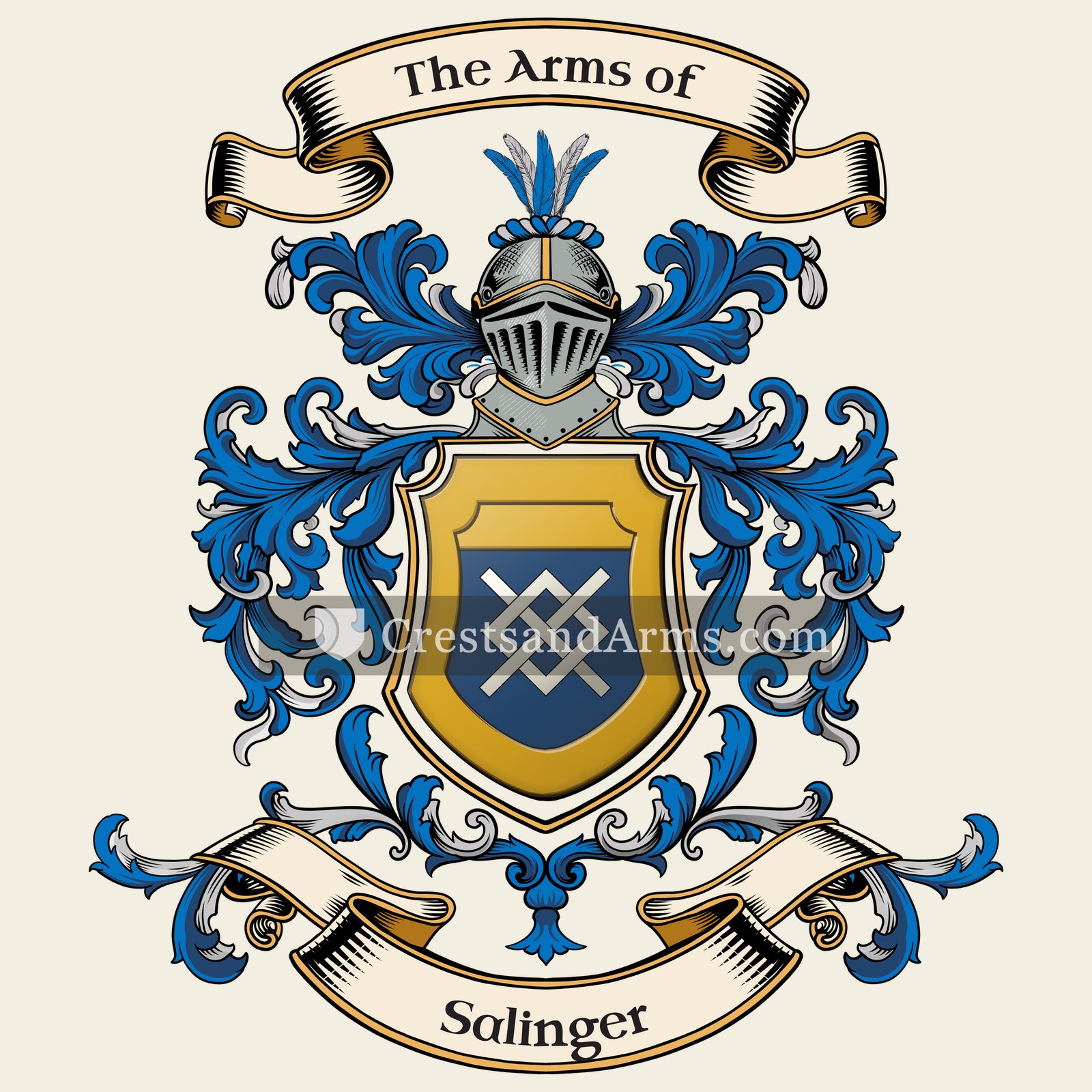 The Salinger coat of arms, drawn from the recorded blazon